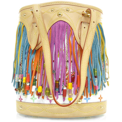Louis Vuitton Monogram Multicolor Fringe Bucket White 1 of 11