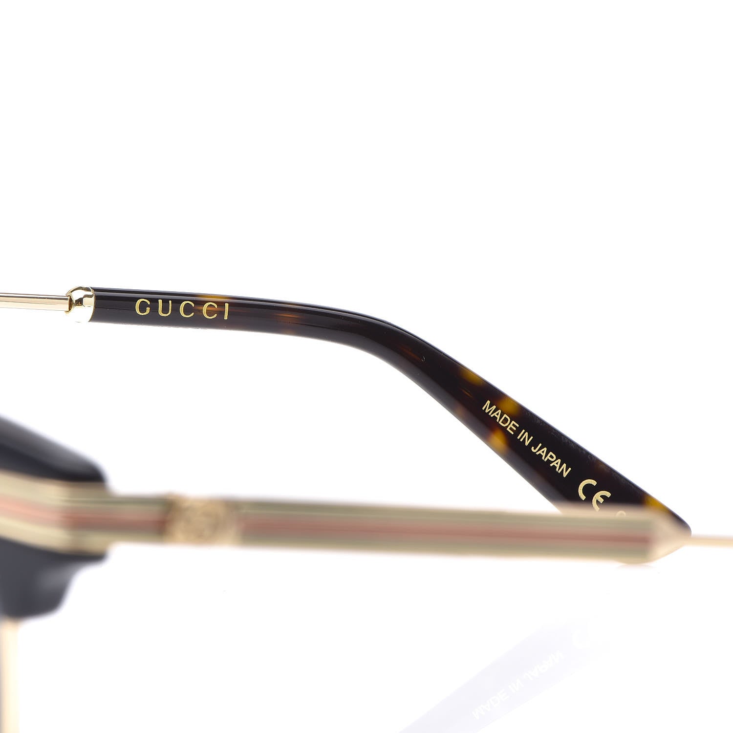 Gucci Acetate Square Frame Web Sunglasses GG0287S Black 6 of 7