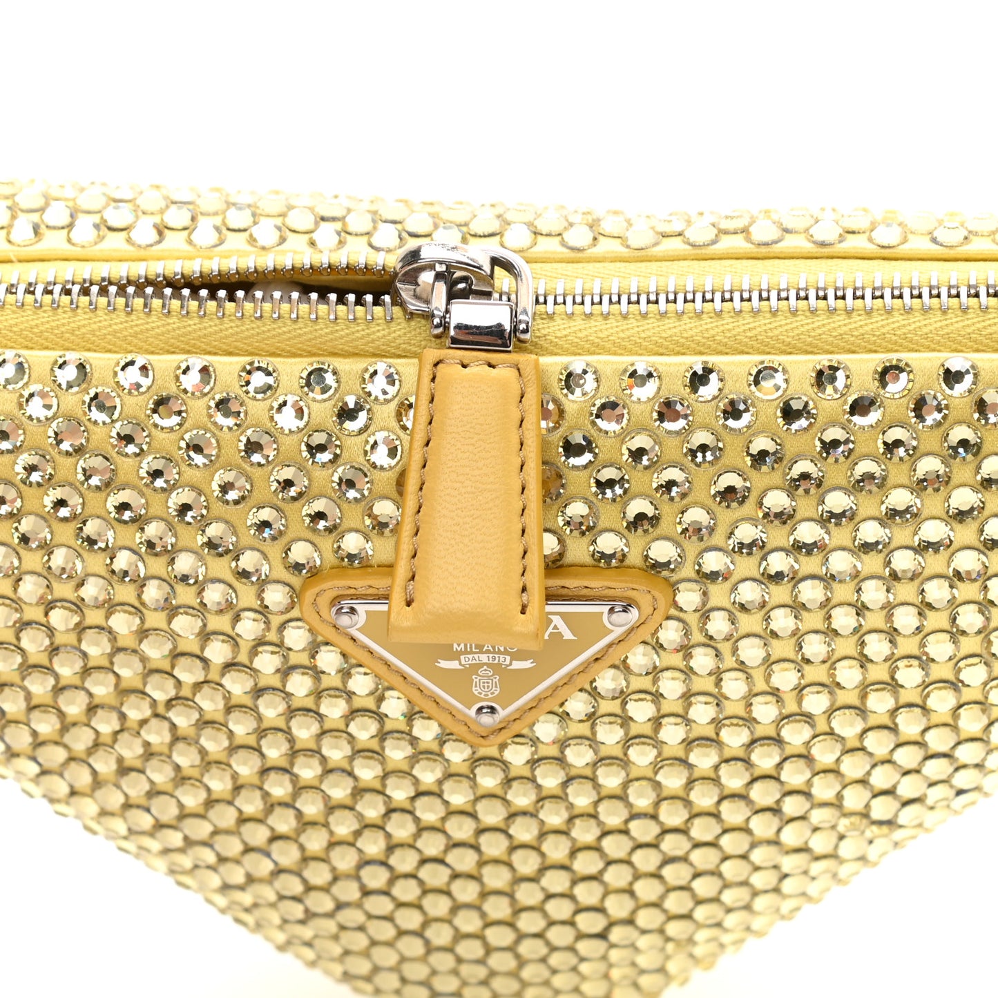 Satin Crystal Triangle Pouch Ananas
