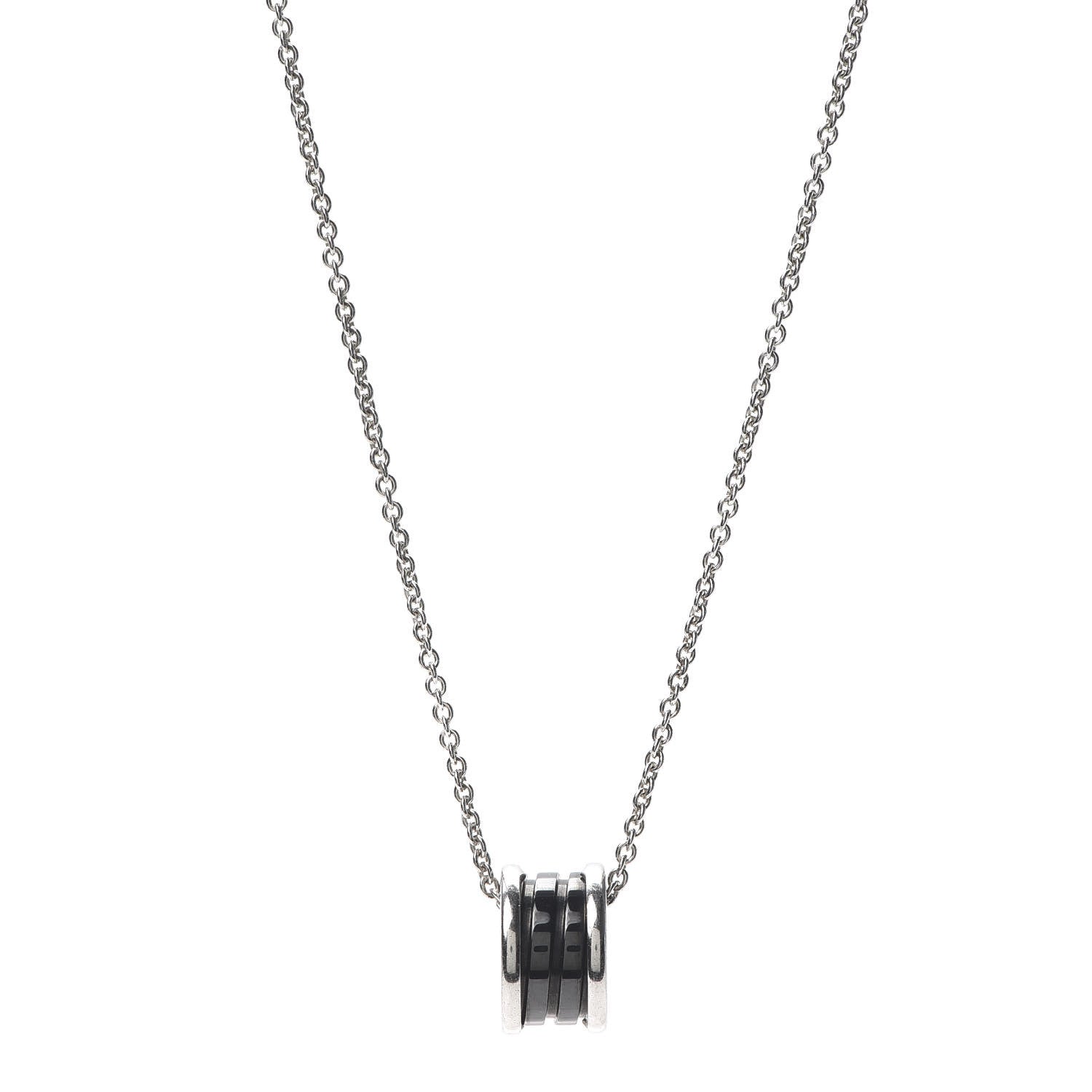 Bulgari Sterling Silver Ceramic Save The Children Pendant Necklace 1 of 8