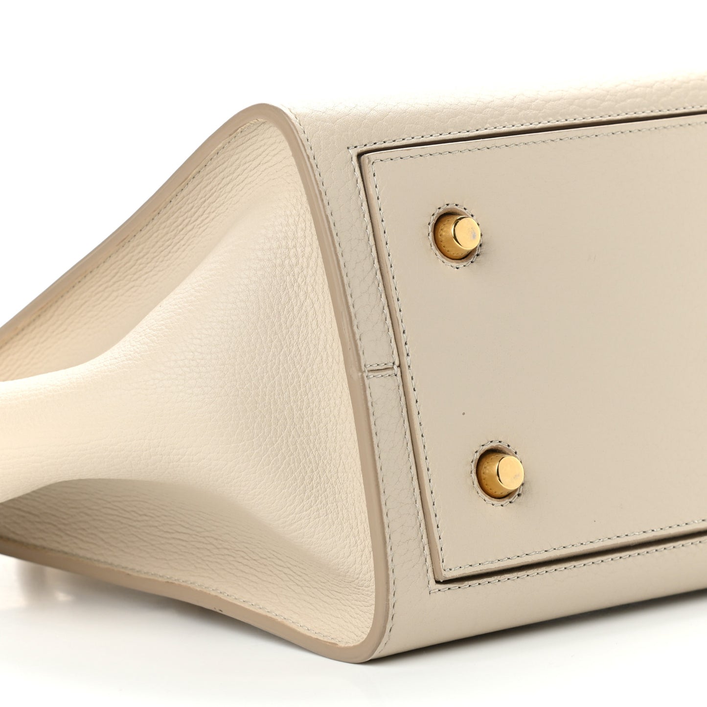 Crisped Calfskin Mini Tie Knot Tote Chalk