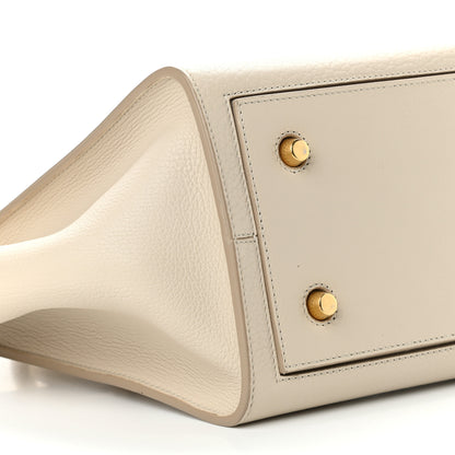 Celine Crisped Calfskin Mini Tie Knot Tote Chalk 9 of 12