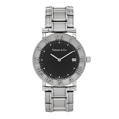 Tiffany Stainless Steel 33mm Atlas Quartz Watch Black 1 of 4