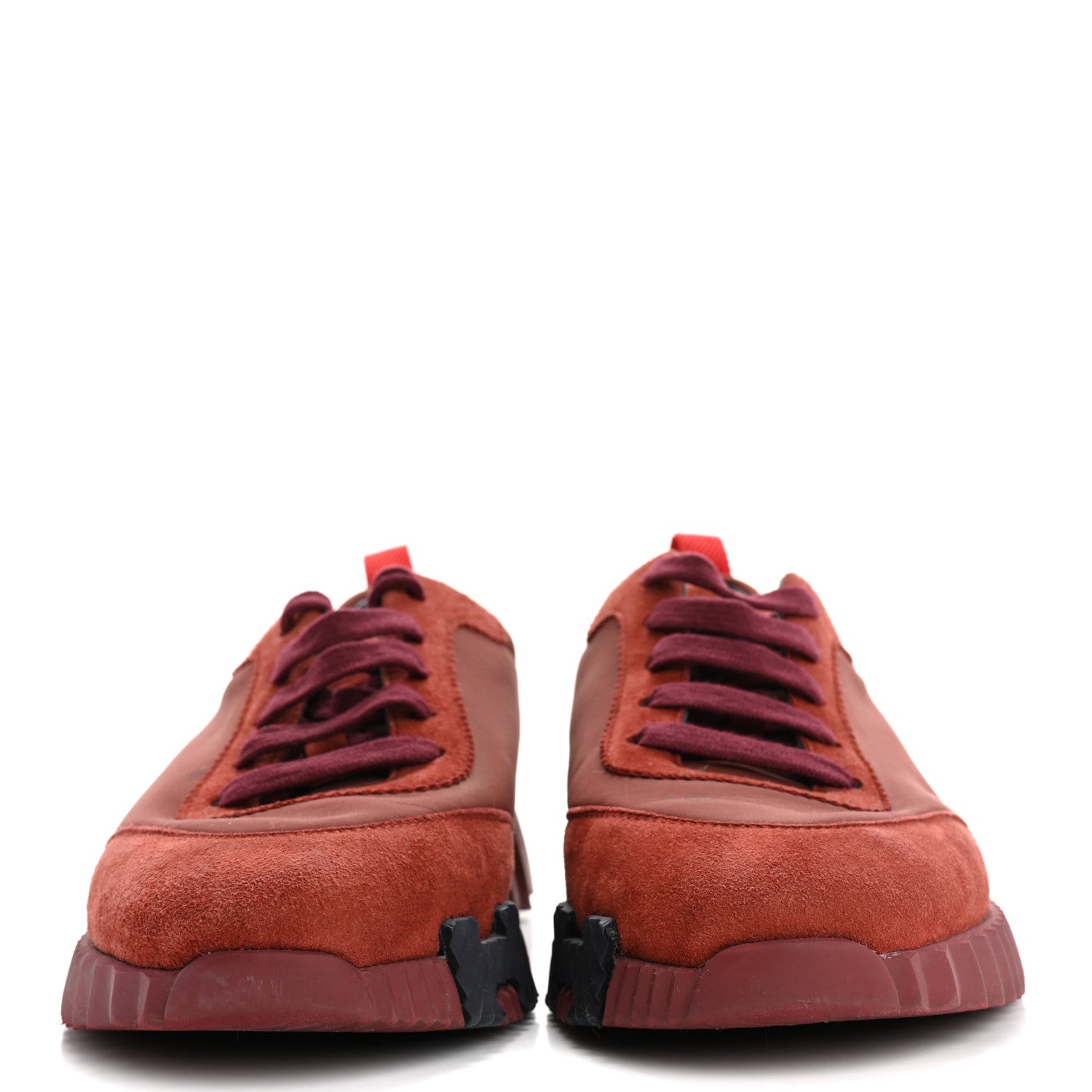 Hermes Parachute Fabric Suede Goatskin Bouncing Sneakers 37.5 Bordeaux 3 of 15