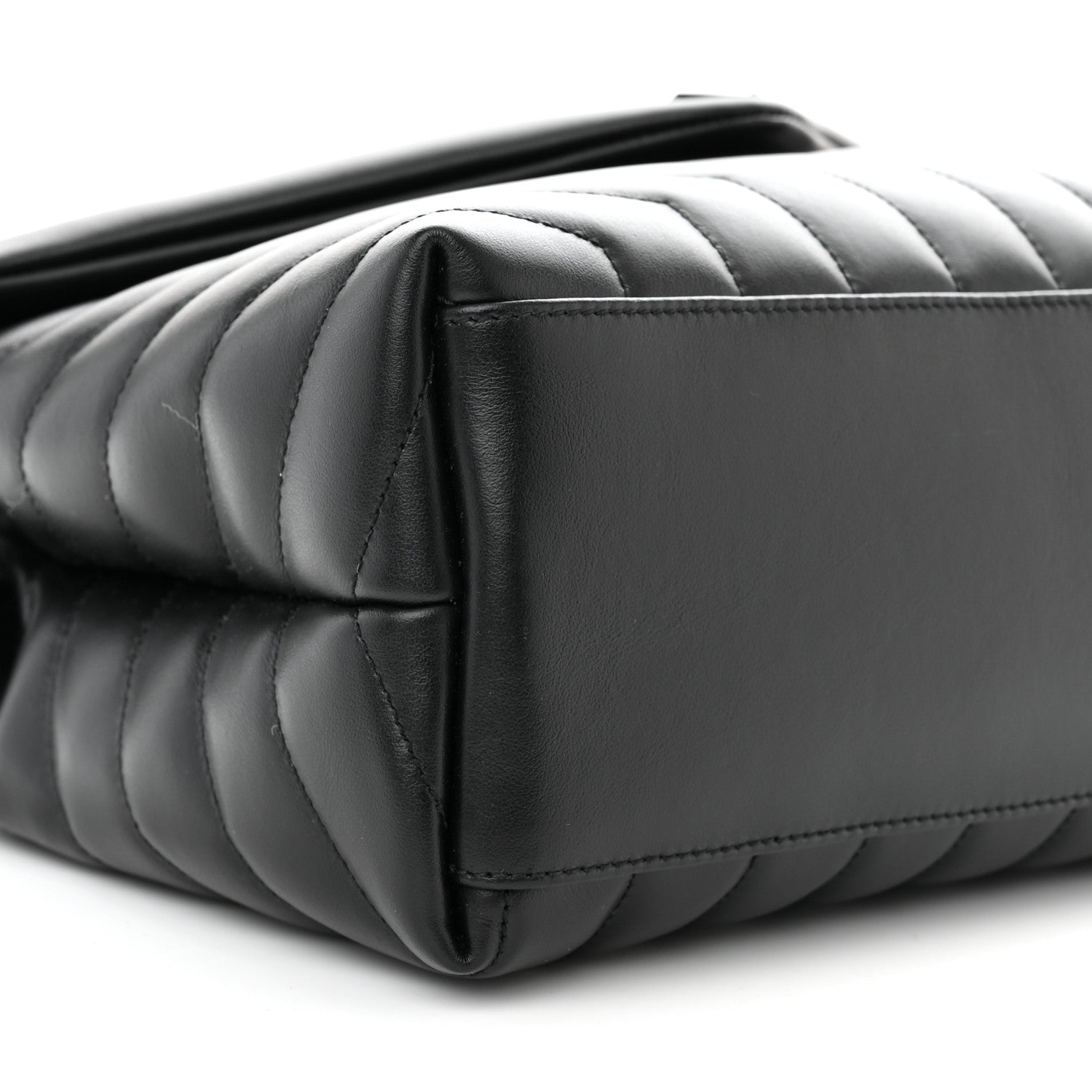 Saint Laurent Calfskin Y Quilted Monogram Monochrome Medium Loulou Chain Satchel Black 9 of 11