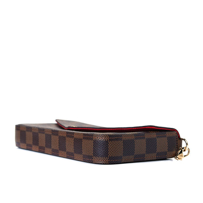Louis Vuitton Damier Ebene Pochette Felicie Chain Wallet 5 of 8