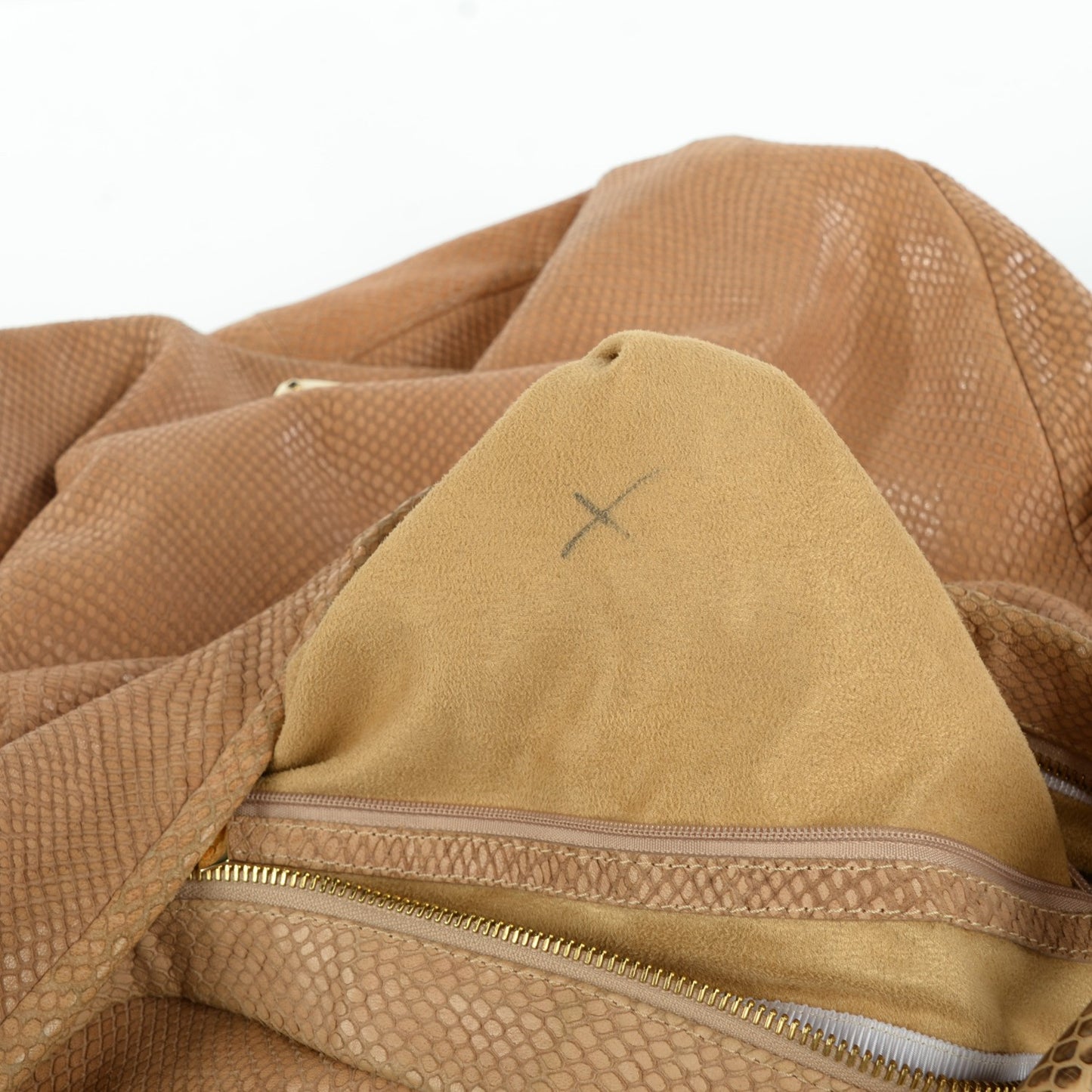 Snakeskin Embossed Sky Hobo