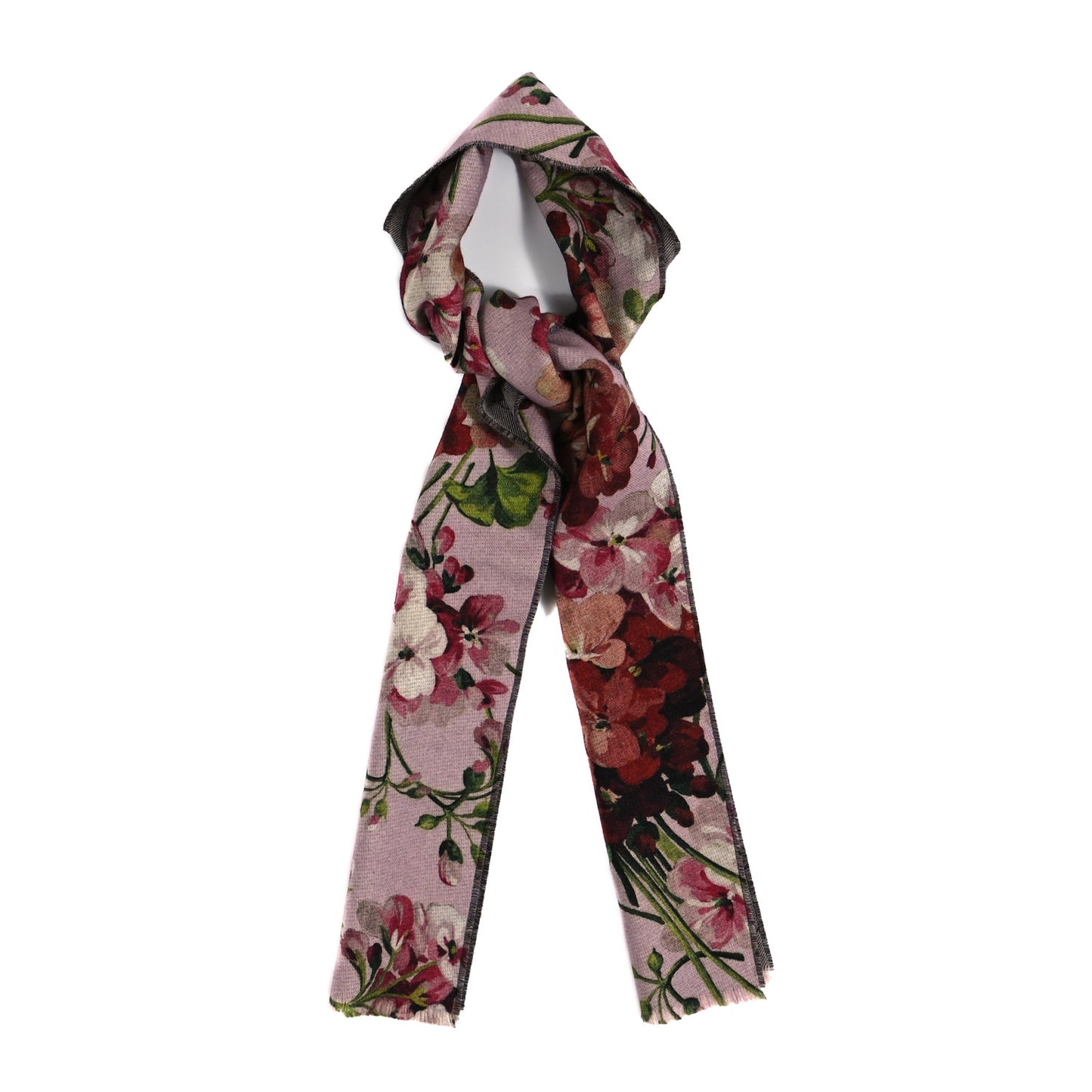 Wool GG Monogram Miniorophin Scarf Shell Pink
