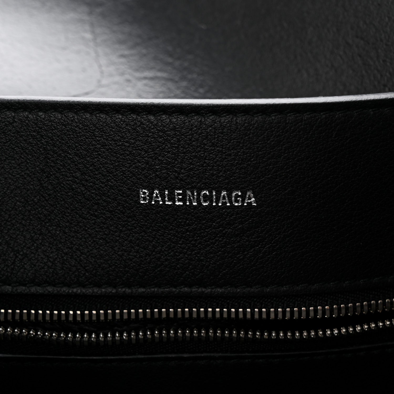 Balenciaga Smooth Calfskin Logo Double Sided Small Everyday Tote Bleu Prim Black 6 of 11