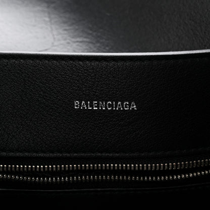 Balenciaga Smooth Calfskin Logo Double Sided Small Everyday Tote Bleu Prim Black 6 of 11