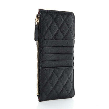 Chanel Caviar Quilted Classic Flat Wallet Pouch Black 3 of 8