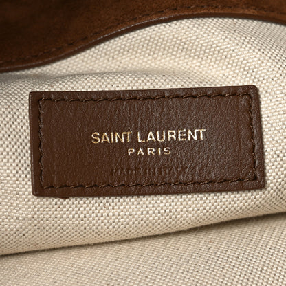 Saint Laurent Suede Shearling Patchwork Monogram Giant Jamie Brown Beige 11 of 19