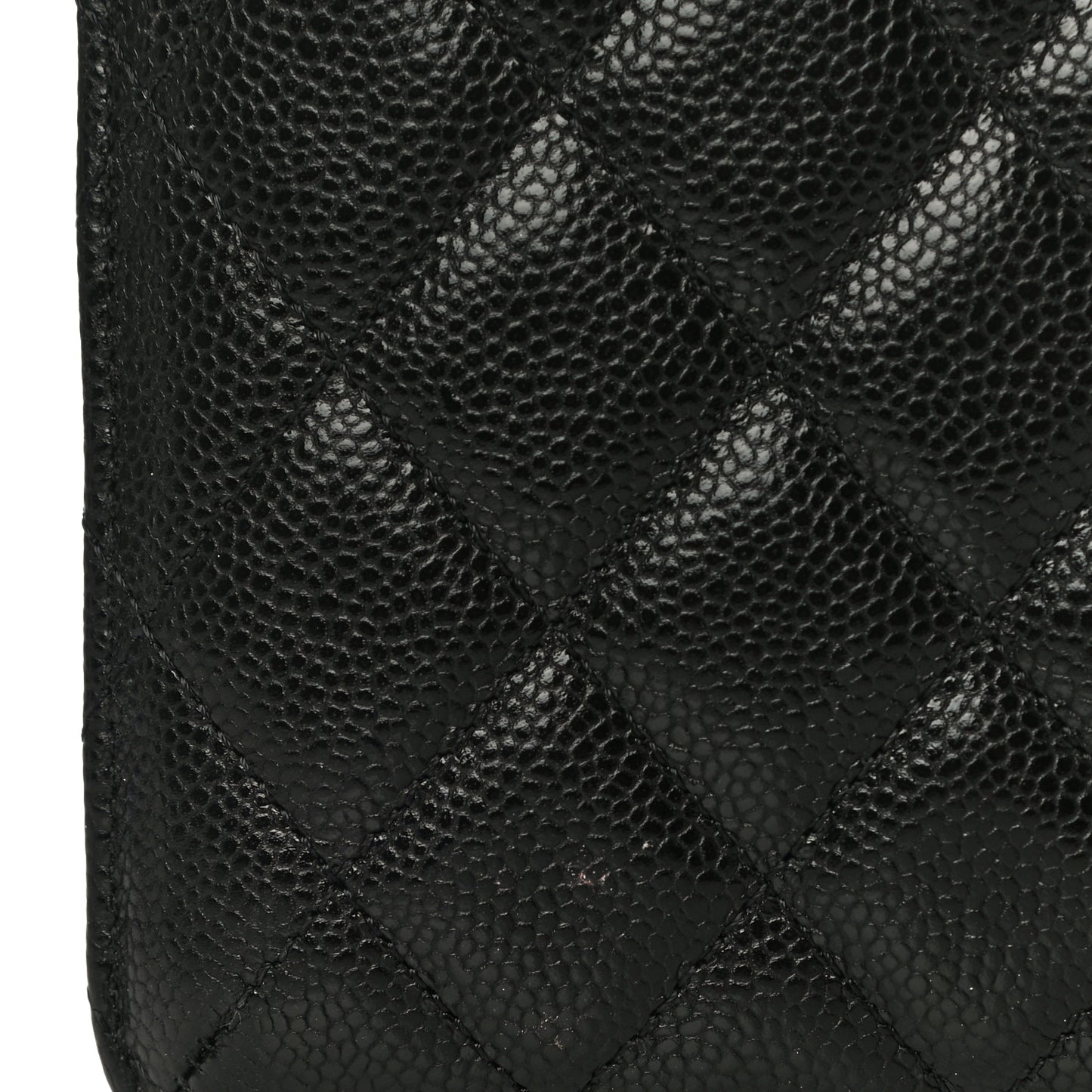 Caviar Quilted Classic iPhone Pouch Black