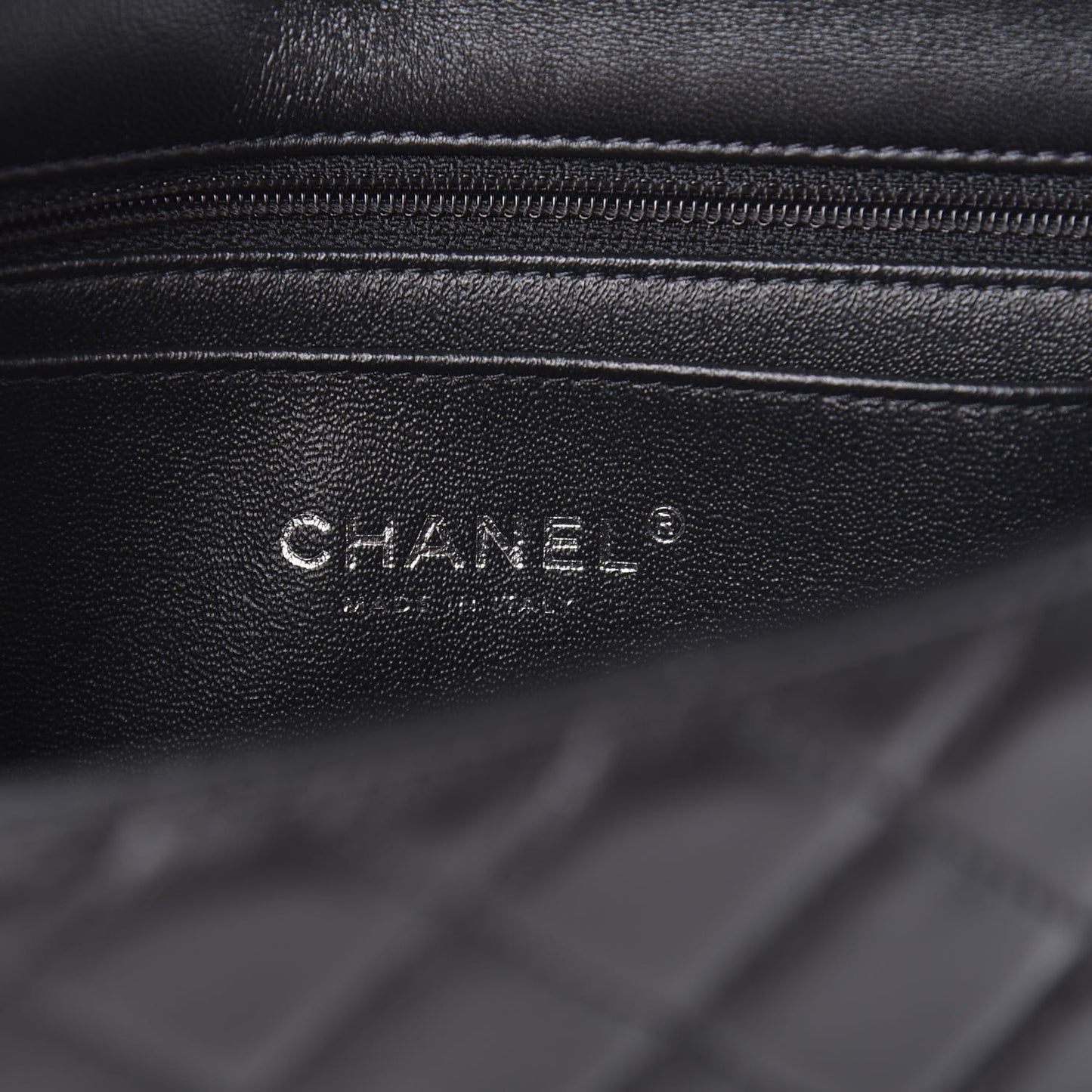 Lambskin Quilted Mini Rectangular Flap Black