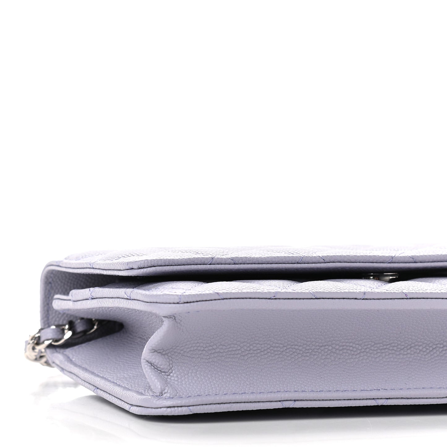 Caviar Quilted Wallet On Chain WOC Light Purple