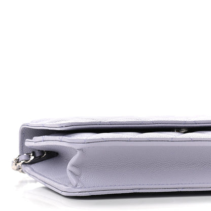 Chanel Caviar Quilted Wallet On Chain WOC Light Purple 9 of 10