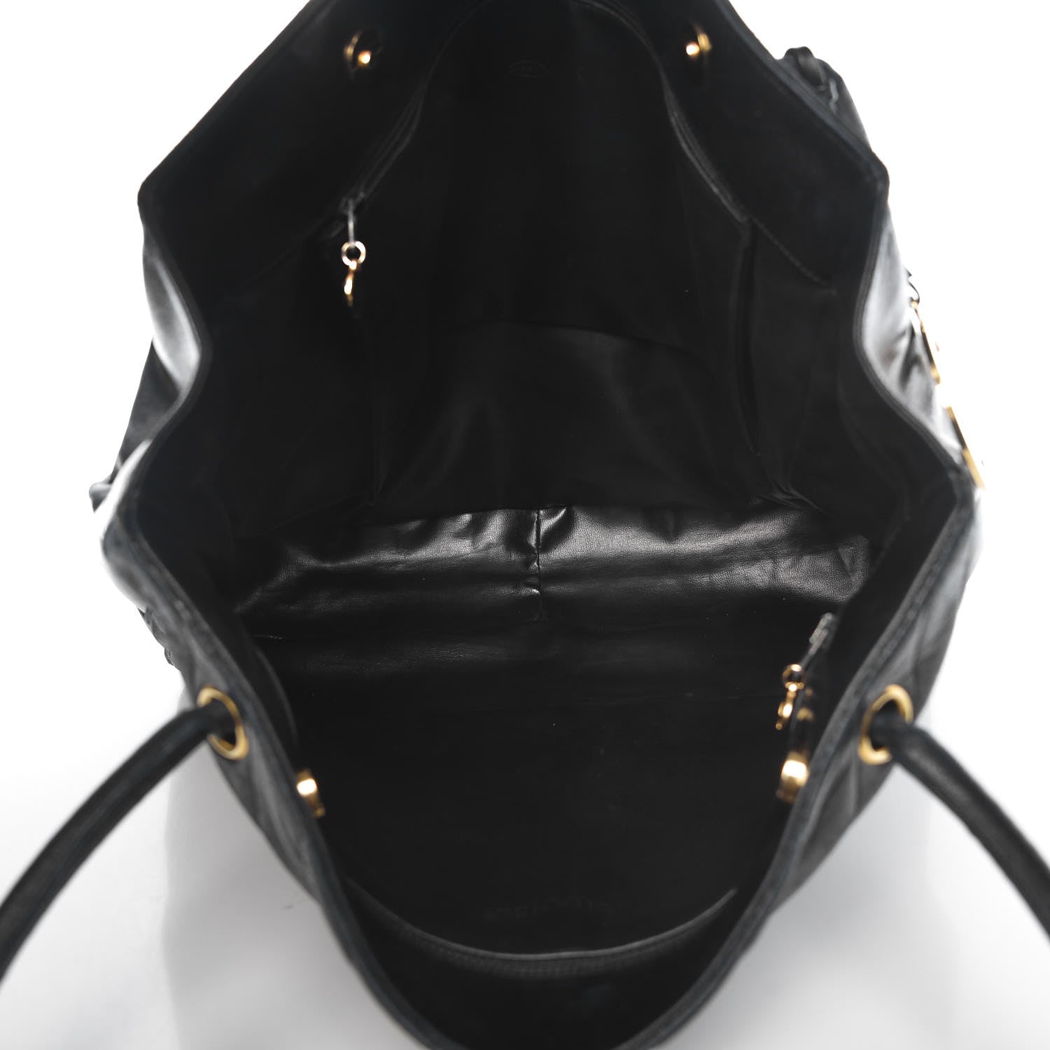 Chanel Lambskin Chevron Quilted Tote Black 5 of 16