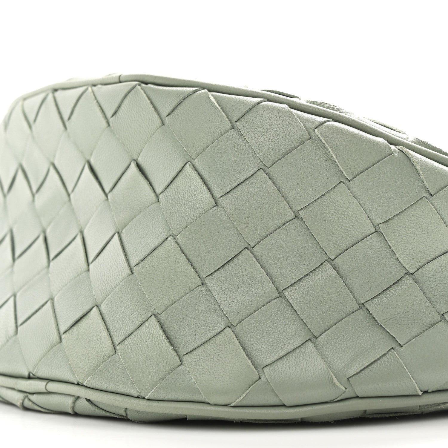 Bottega Veneta Nappa Intrecciato Half Moon Pouch On Strap Sauge