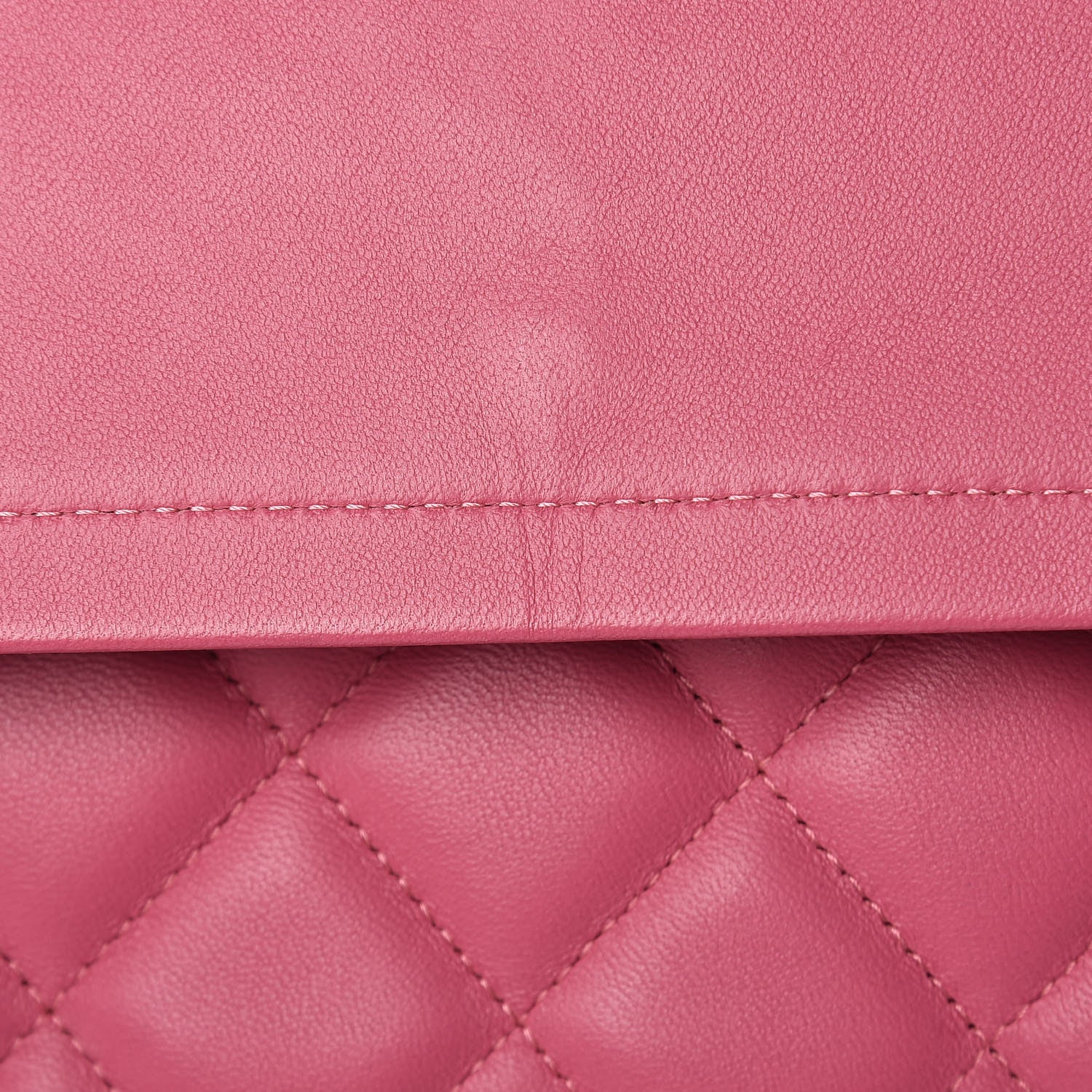 Chanel Lambskin Quilted Maxi Double Flap Dark Pink 14 of 19
