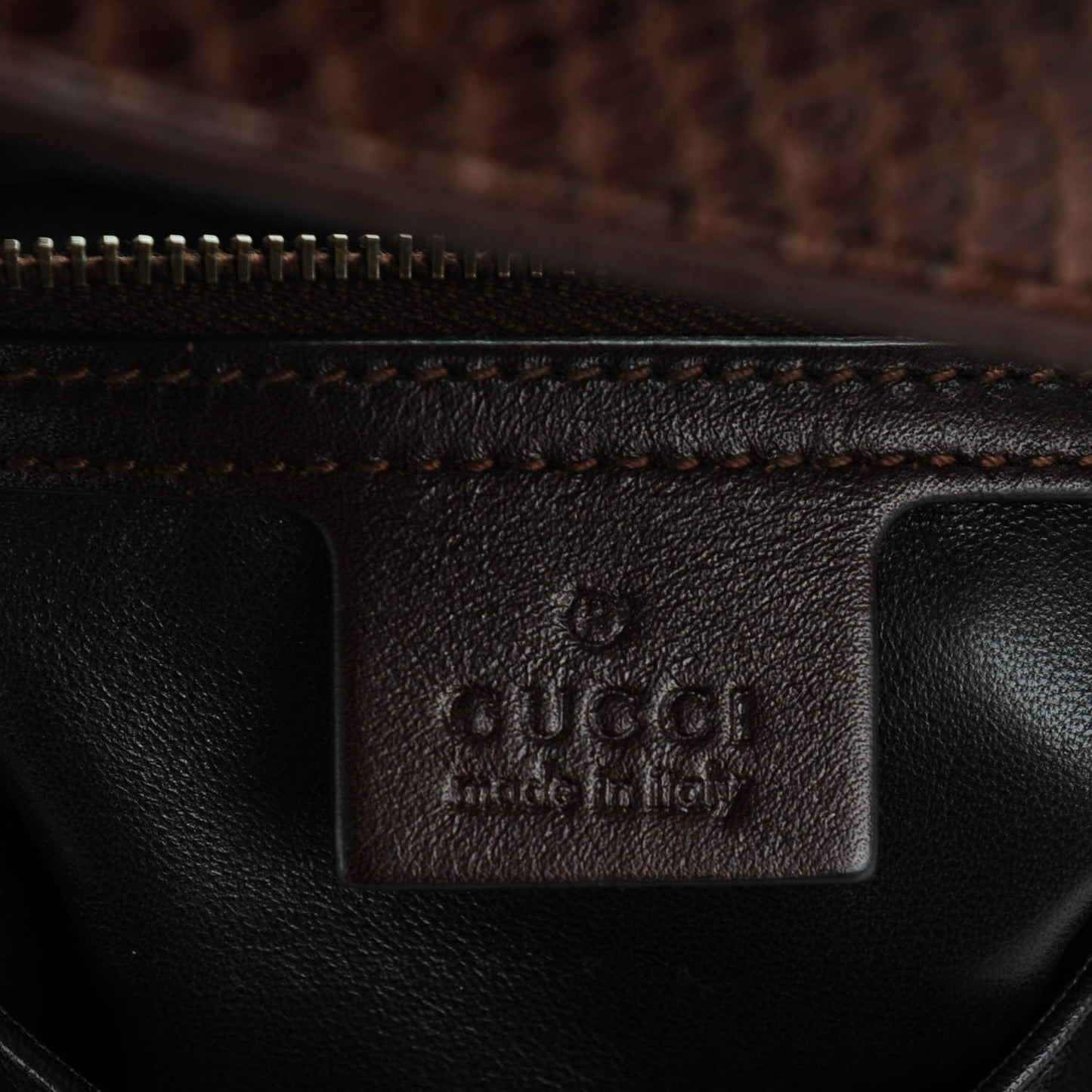 Python 1973 Shoulder Bag Brown Gold