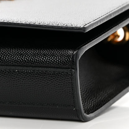Saint Laurent Grain De Poudre Small Monogram Kate Satchel Black 8 of 12