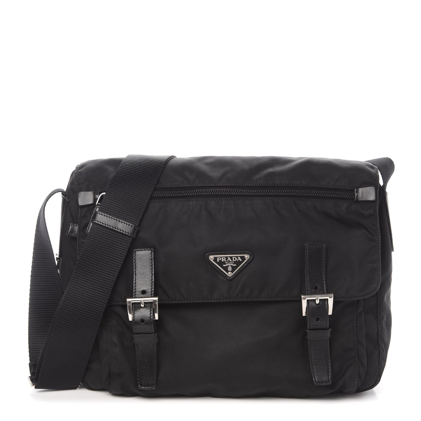 Tessuto Nylon Vela Messenger Bag Black