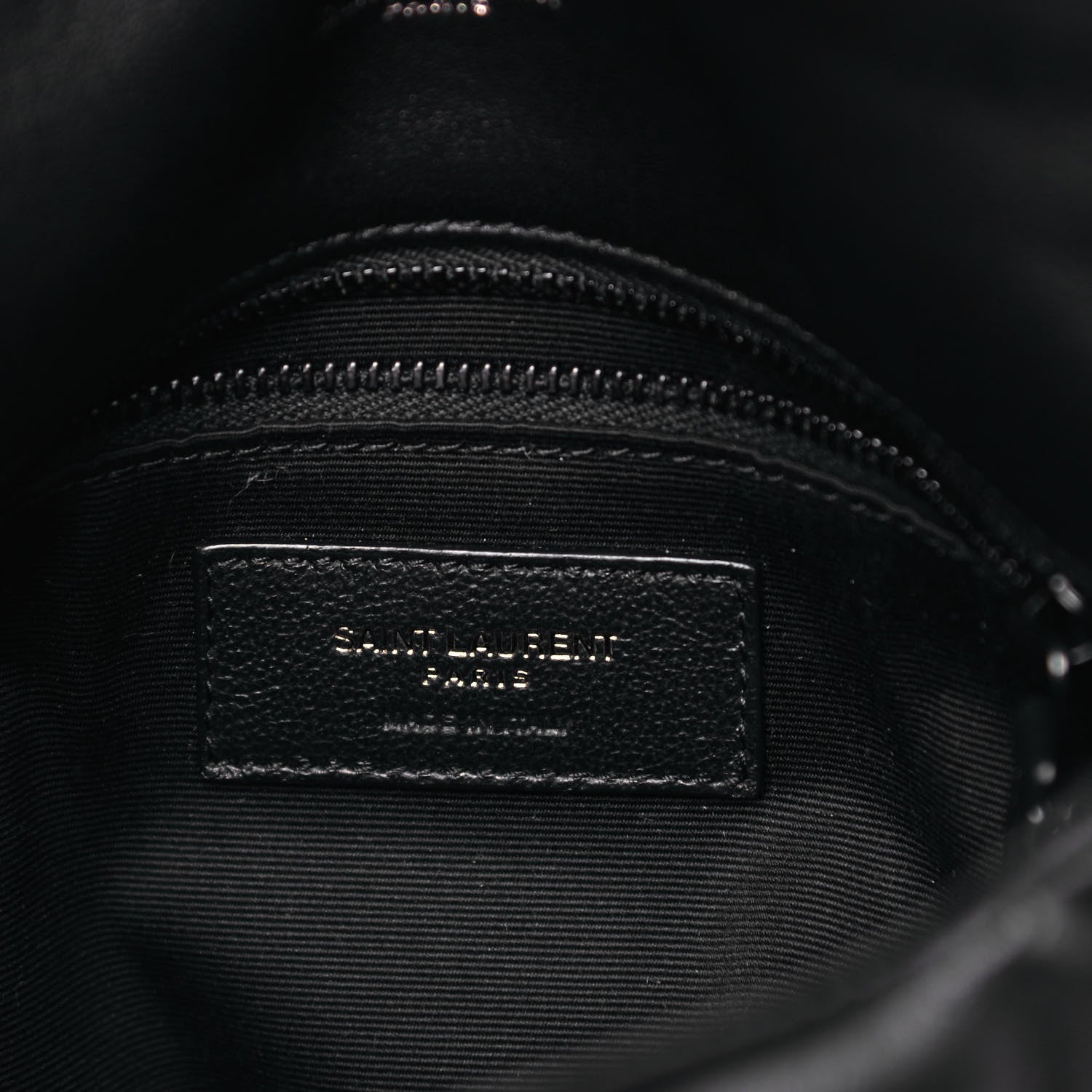 Saint Laurent Lambskin Quilted Small Loulou Puffer Monogram Chain Satchel Black 6 of 9
