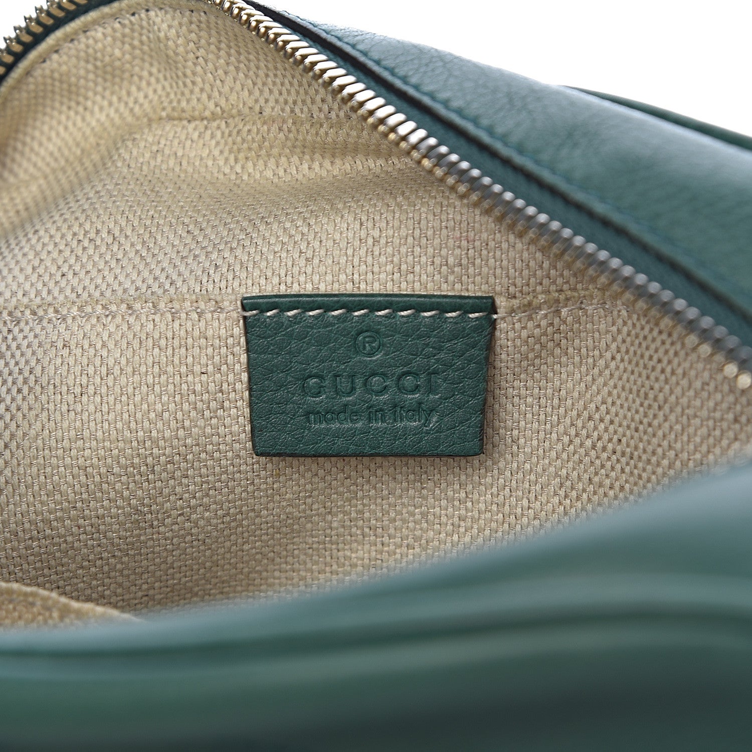 Gucci Pebbled Calfskin Small Soho Disco Bag Emerald Green 6 of 17