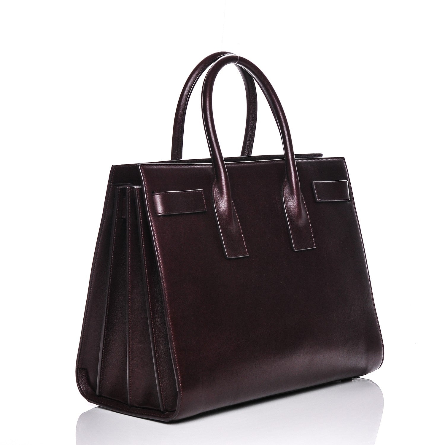 Saint Laurent Calfskin Large Sac De Jour Carryall Amarena 3 of 6