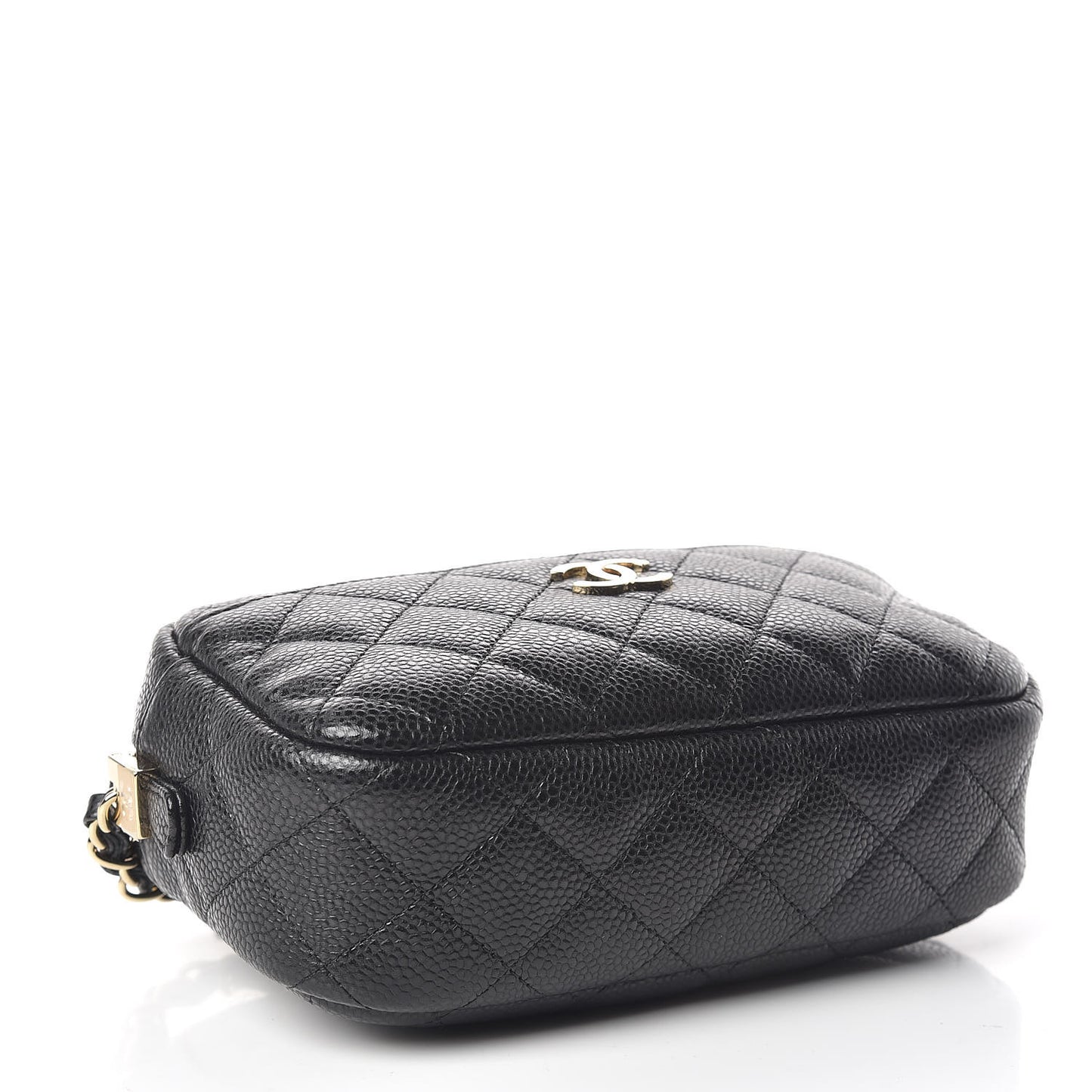 Caviar Quilted Camera Case Black