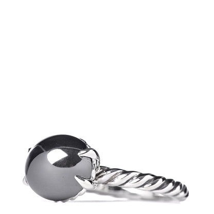 David Yurman Sterling Silver Hematite 10mm Chatelaine Ring 52 6 3 of 6