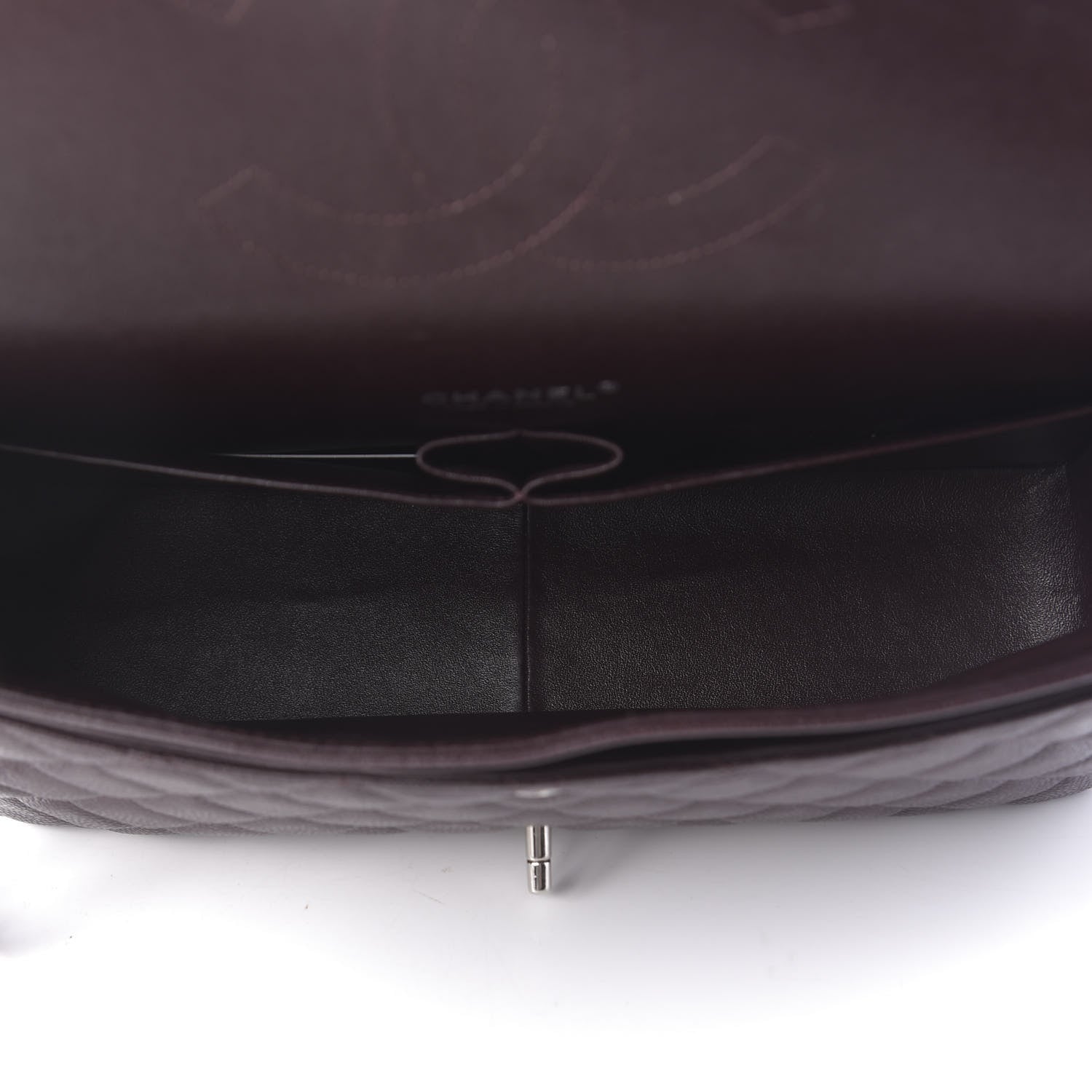 Chanel Caviar Quilted Maxi Double Flap Burgundy 5 of 13