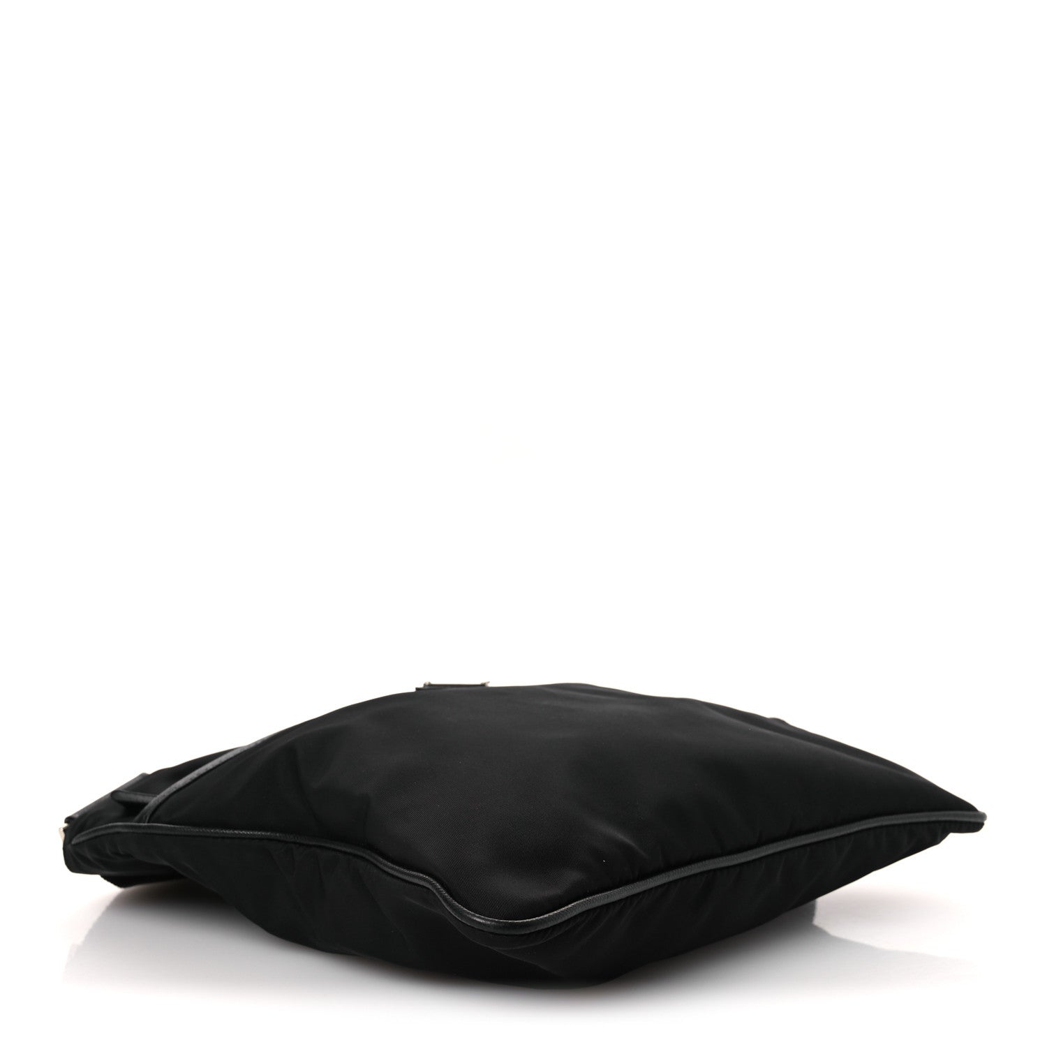 Prada Tessuto Nylon Saffiano Flat Messenger Bag Black 3 of 12