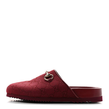 Gucci GG Supreme Monogram Womens Horsebit Slippers 36 Rosso Ancora 1 of 9
