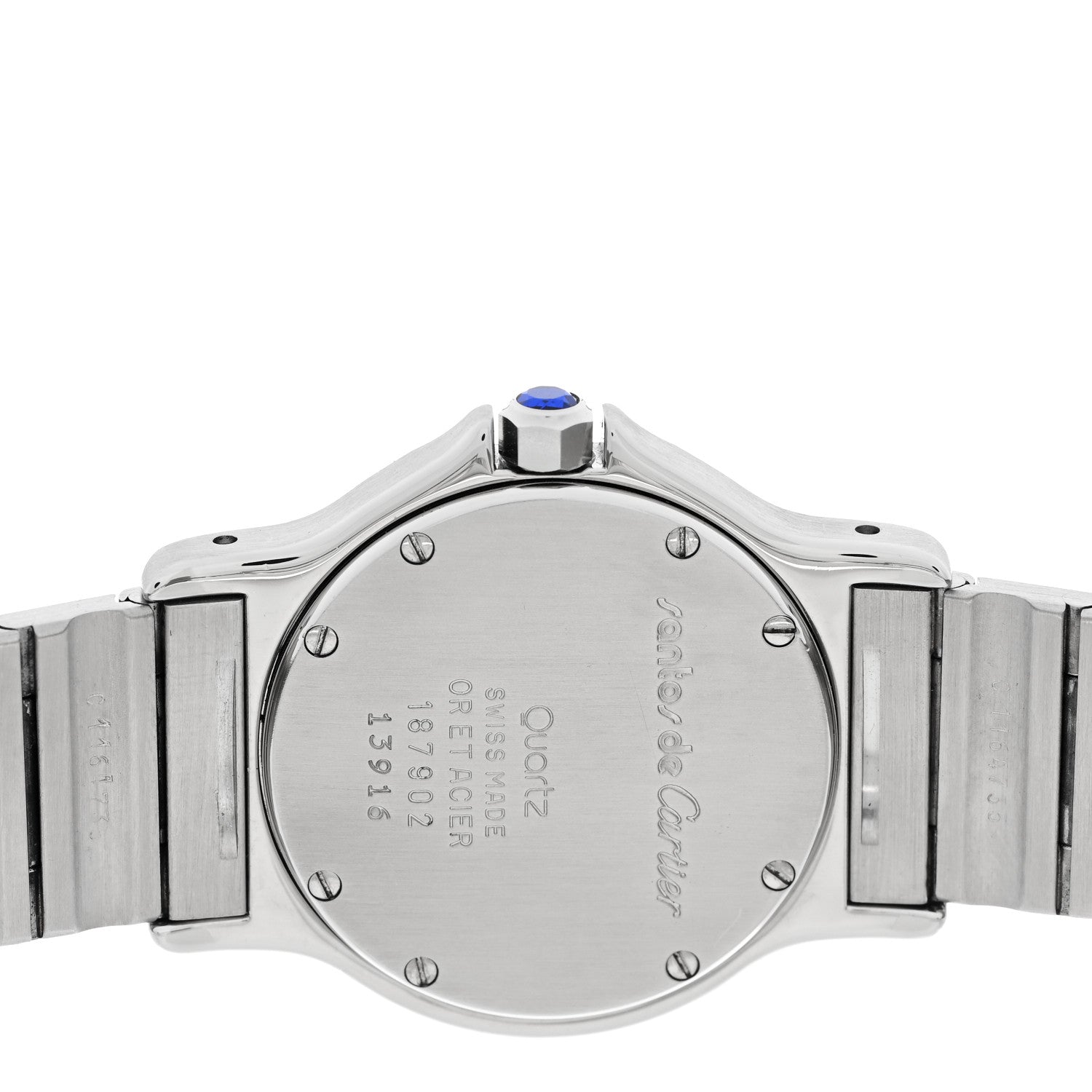Cartier Stainless Steel 18K Yellow Gold 29mm Santos Octagon Quartz Watch 4 of 4