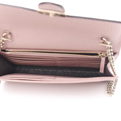 Gucci Dollar Calfskin Interlocking G Chain Wallet Soft Pink 5 of 11
