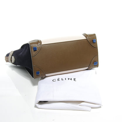Celine Drummed Leather Micro Tri-Color Luggage 5 of 9
