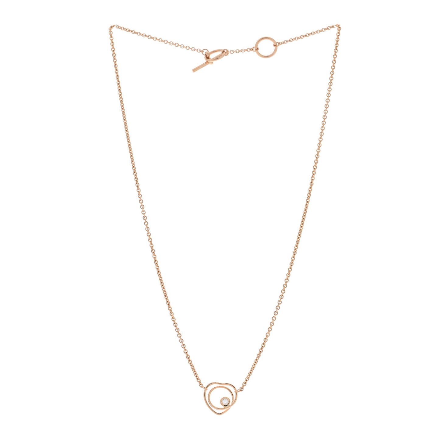 18K Rose Gold Diamond TPM Vertige Coeur Necklace