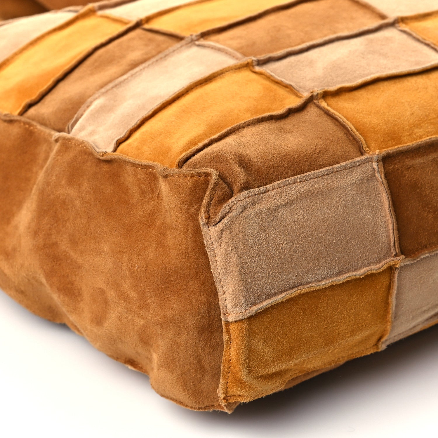 Chanel Suede Patchwork Shoulder Bag Light Brown 8 of 9
