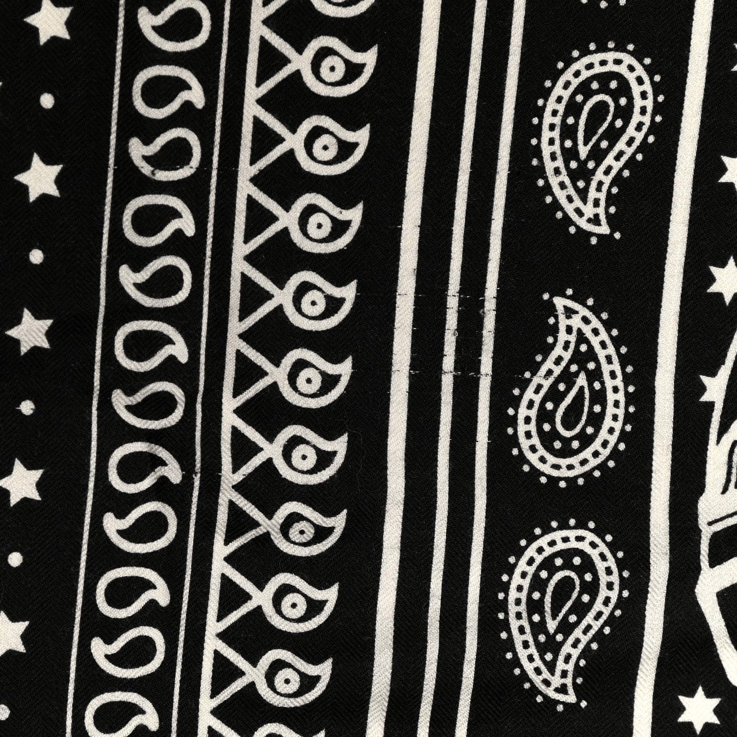 Cashmere Silk Bandana Shawl 140 Black White