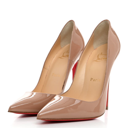 Christian Louboutin Patent So Kate 120 Pumps 37.5 Nude 3 of 9