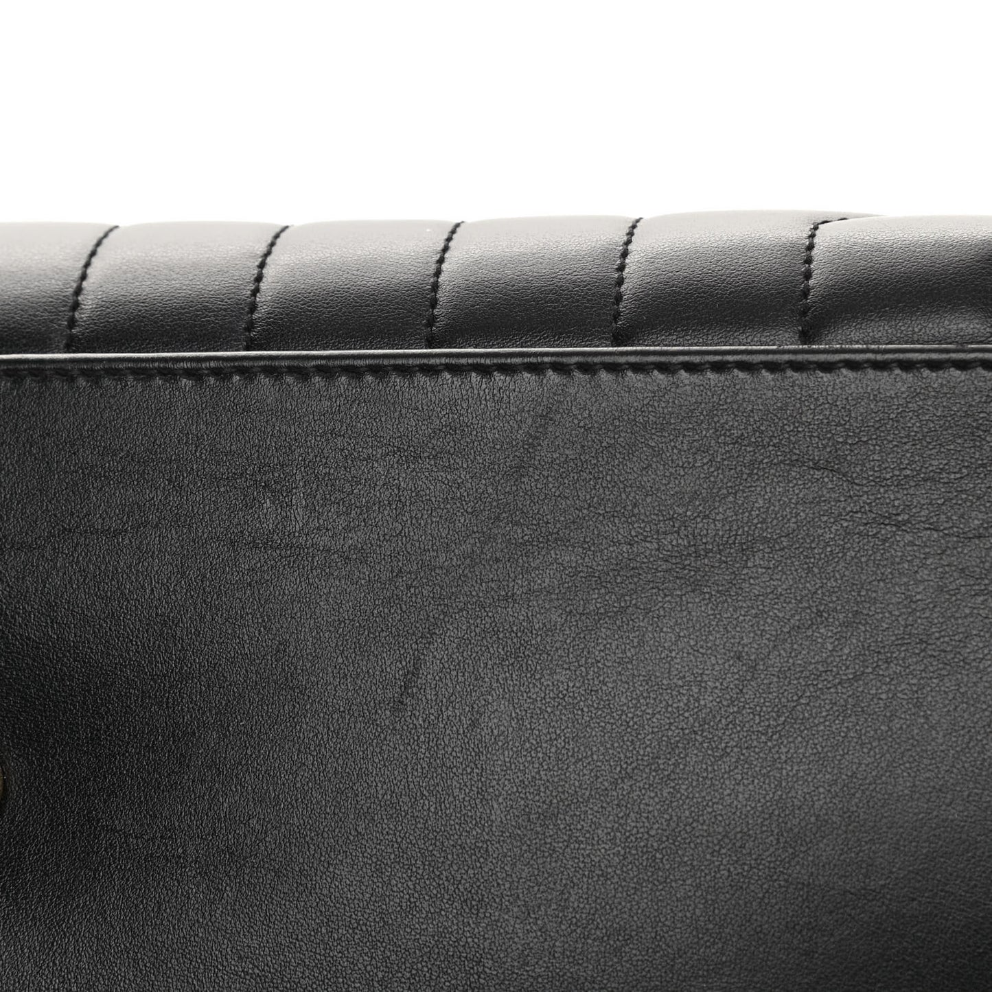 Calfskin Y Quilted Monogram Large Loulou Chain Satchel Black
