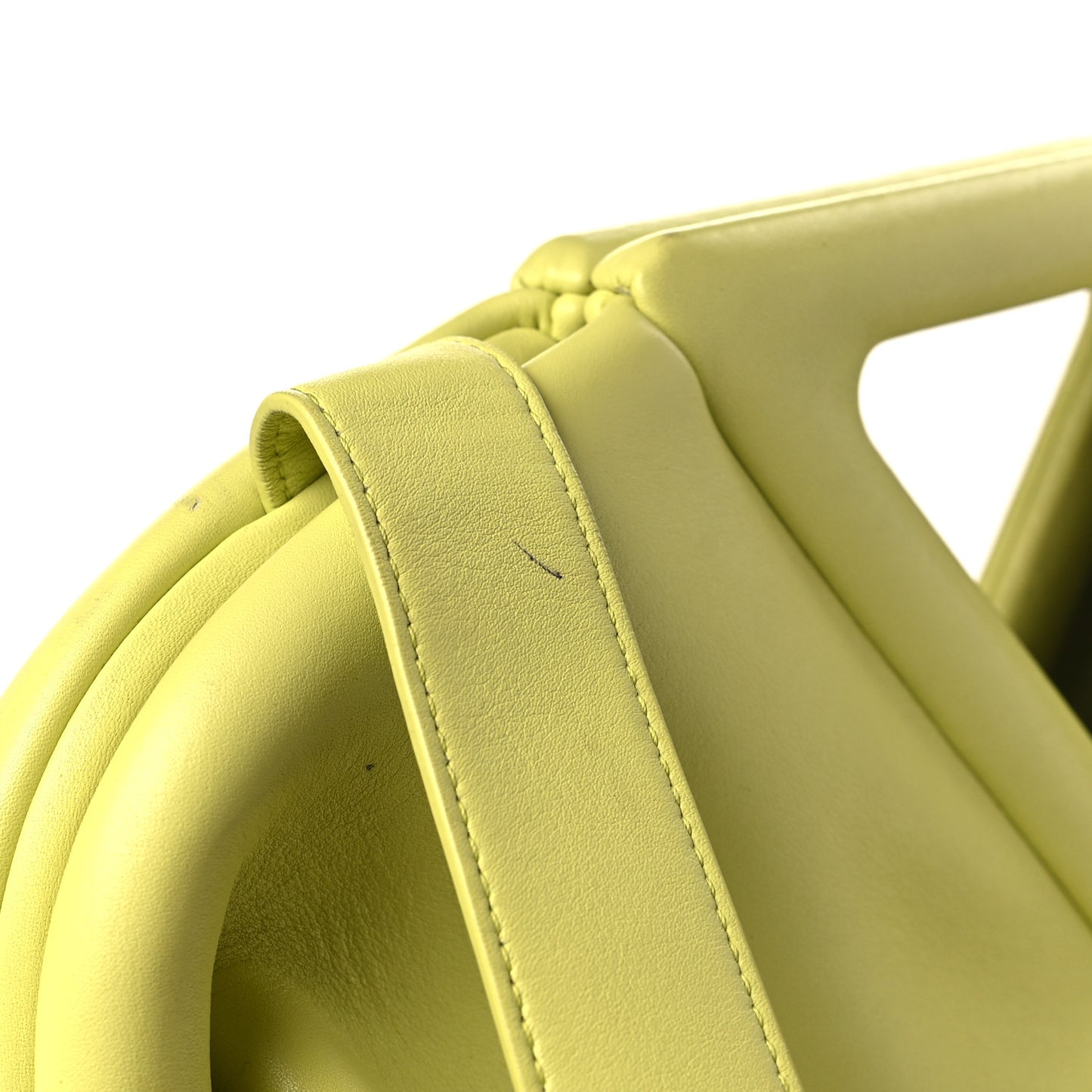 Calfskin Medium The Point Triangle Bag Seagrass