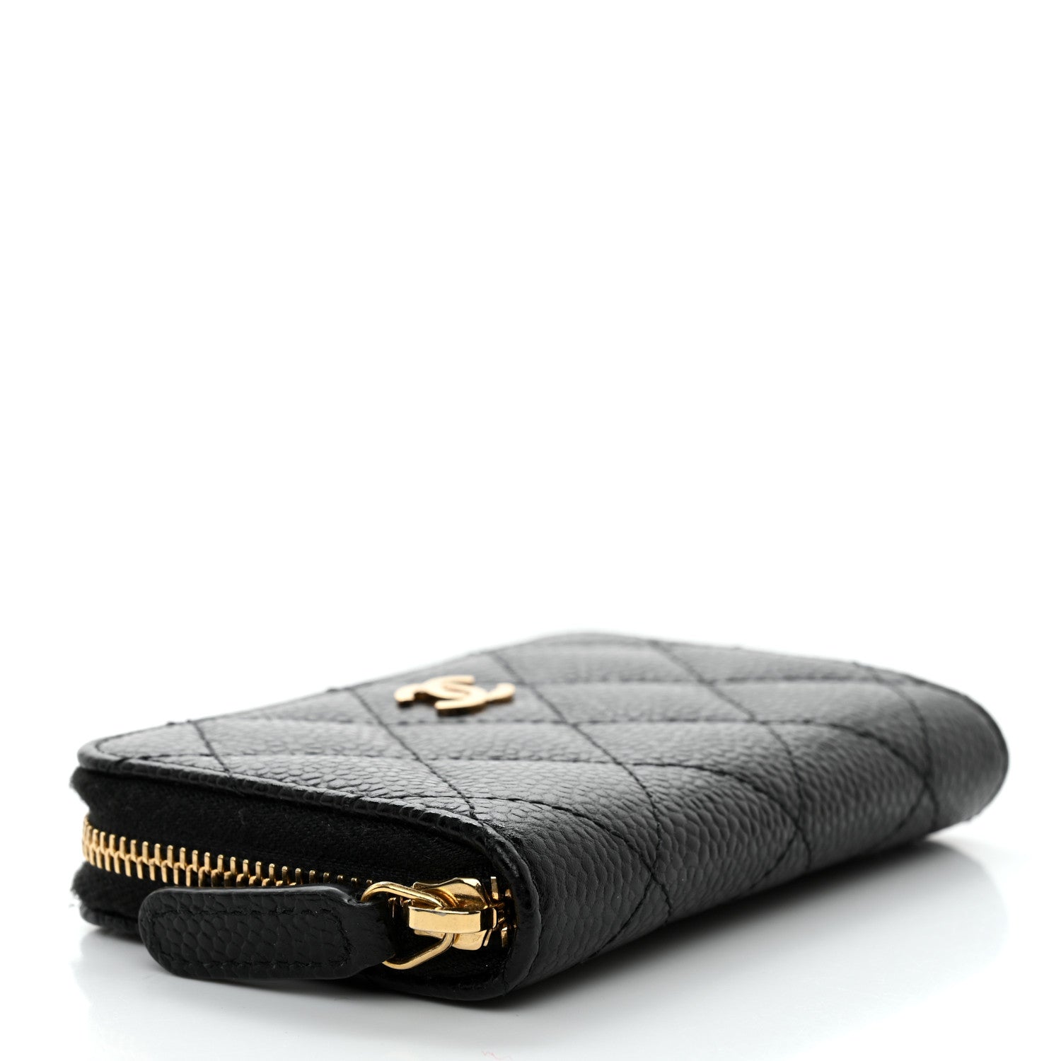 Chanel Caviar Quilted Zip Coin Purse Black 4 of 10