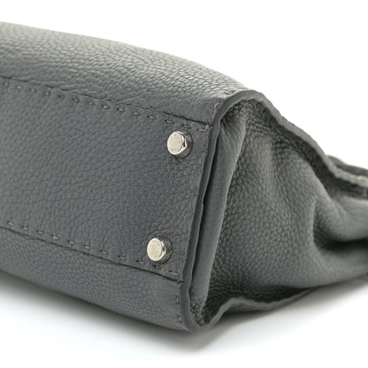 Fendi Cuoio Romano Selleria Bi-Color Medium Peekaboo Iconic Satchel Asfalto Latte 10 of 18