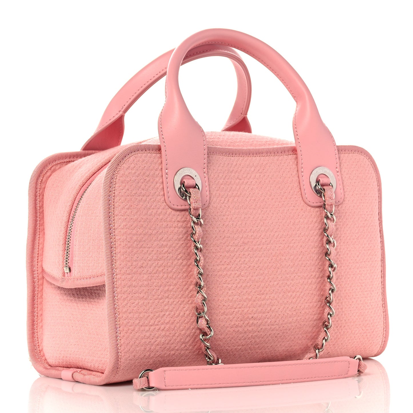 Canvas Deauville Small Bowling Bag Pink