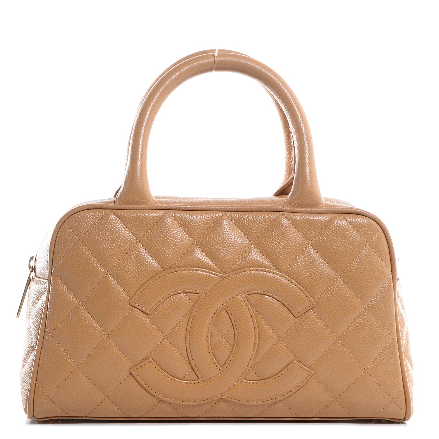 Chanel Caviar Quilted Small Bowler Beige 1 of 7