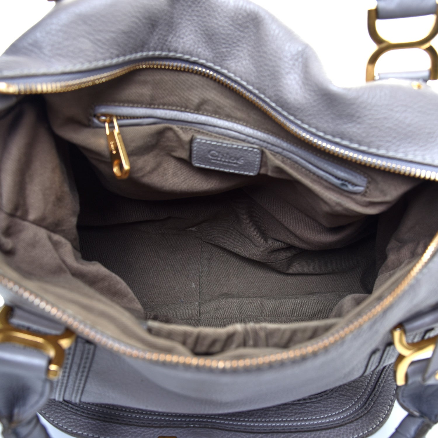 Chloe Calfskin Large Marcie Satchel Cashmere Grey 5 of 11
