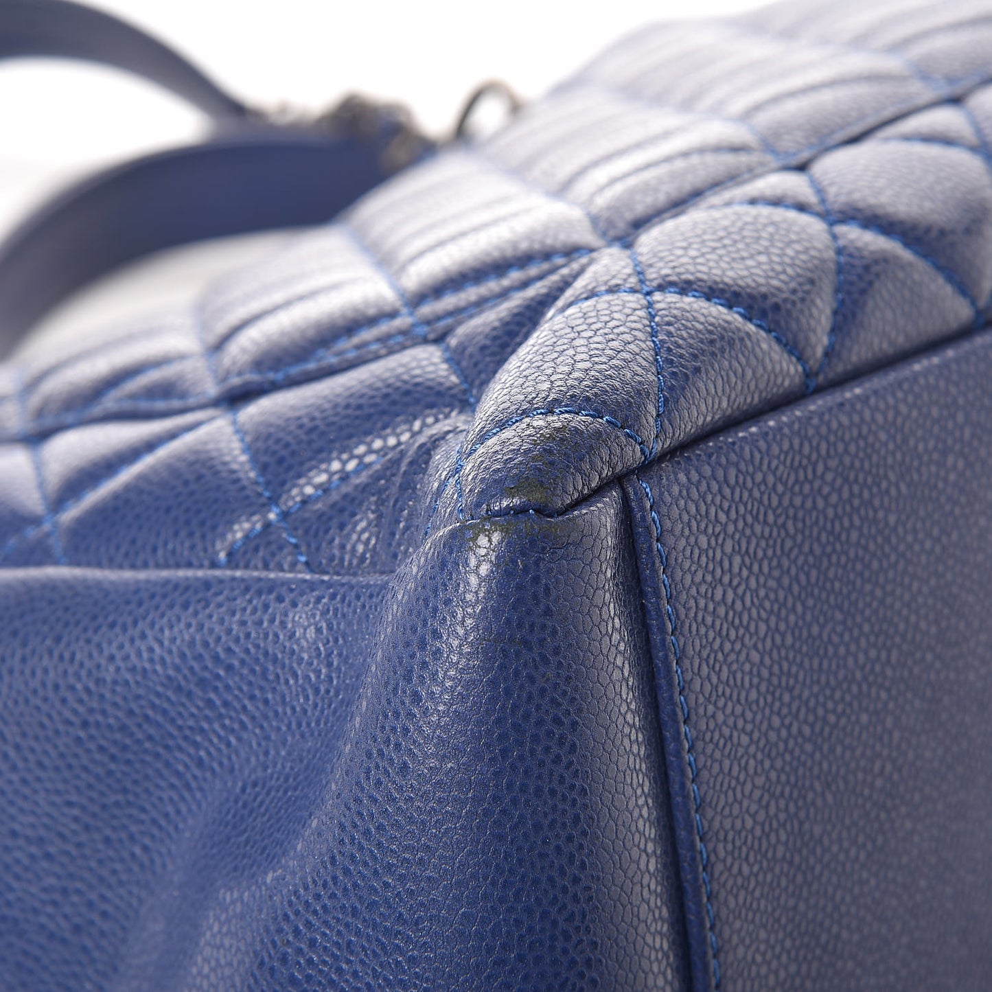Caviar Quilted Grand Shopping Tote GST Dark Blue