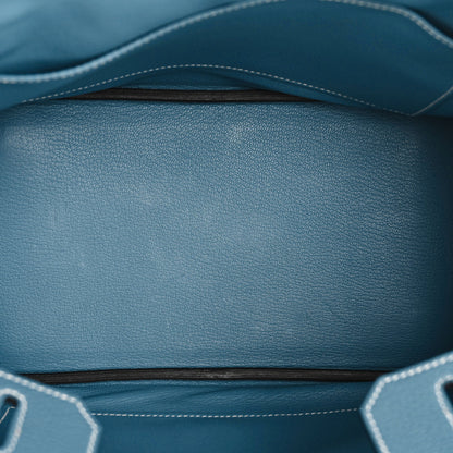 Hermes Togo Birkin 30 Blue Jean 5 of 10